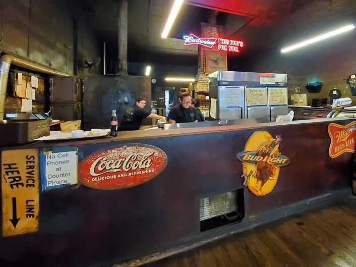 Ordering counter Louie Mueller BBQ Taylor TX near Austin (photo by Sheila Scarborough)