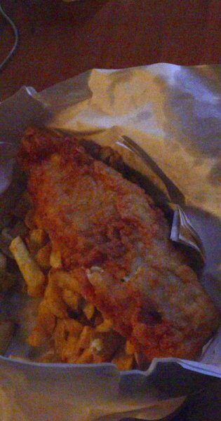 fish  chips Leo Burdock Dublin Ireland by Kerry Dexter